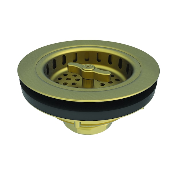 Newport Brass Large Basket Strainer Set in Antique Brass 120-06 | Zoro